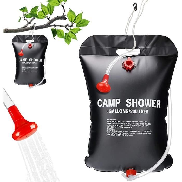 Douche Solaire De Camping Apollo 20L / 5 Gallons - Sac Portable Et Solide