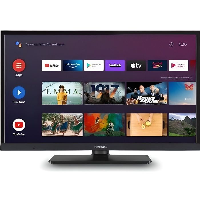 Panasonic TV LCD | TX-24LS480E, Google Play, Assistant Google, Androide TV, Chromecast Built in, Bluetooth, Lecteur multimédia USB,