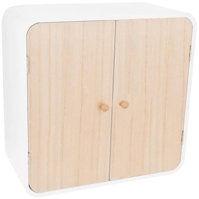 Armoire Murale Design Scandinave 2 Etageres Salle De Bain