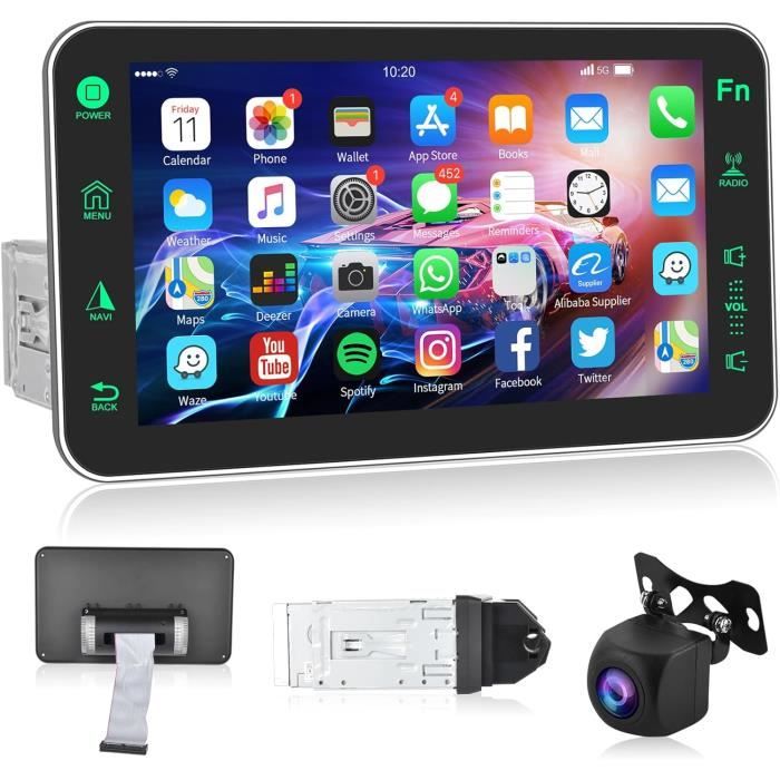 Autoradio 1 DIN Fiat 500 2007-2015 – 7" CarPlay & Android Auto Sans Fil, DSP, Bluetooth, Écran IPS