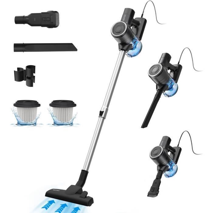 Moteur Sans Balai Aspirateur Voiture 4 En 1 MECO ELEVERDE - Sans Fil 18KPA, Souffleur, S, LED, Violet Aspirateur à Main