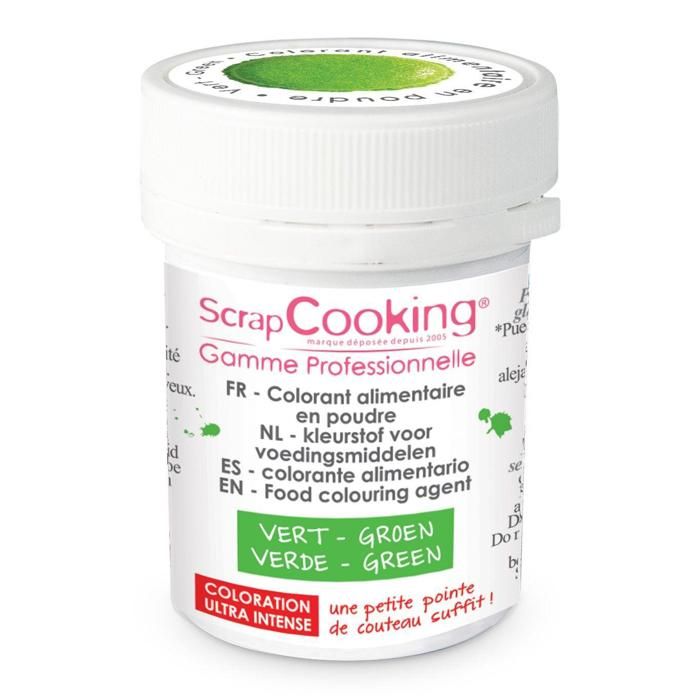 Colorant alimentaire en poudre vert