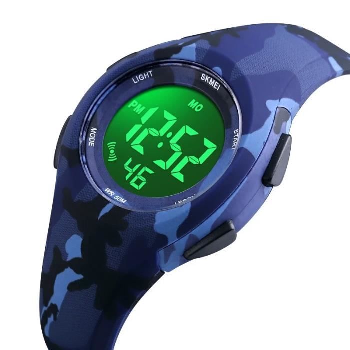 Cadeau publicitaire - Montre chronomètre bleu foncé