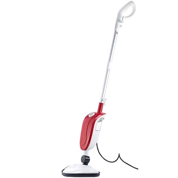 Balai vapeur - SICHLER HAUSHALTSGERATE - DB-250 - 1300 W - Rouge - Capacité 035 L - Sichler Haushaltsgerate