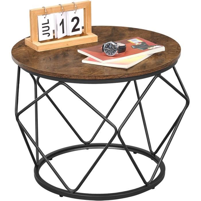 Table De Salon 2 Tiroirs Bergen • Papier Décor Chêne Artisan/blanc Kit-M