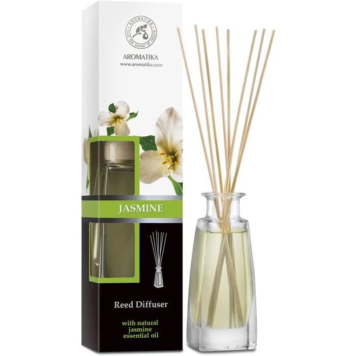 Diffuseur De Parfum à Roseaux (rotin) - Huile Parfumée "Ailes De Jasmin" - Neuf Sous Emballage