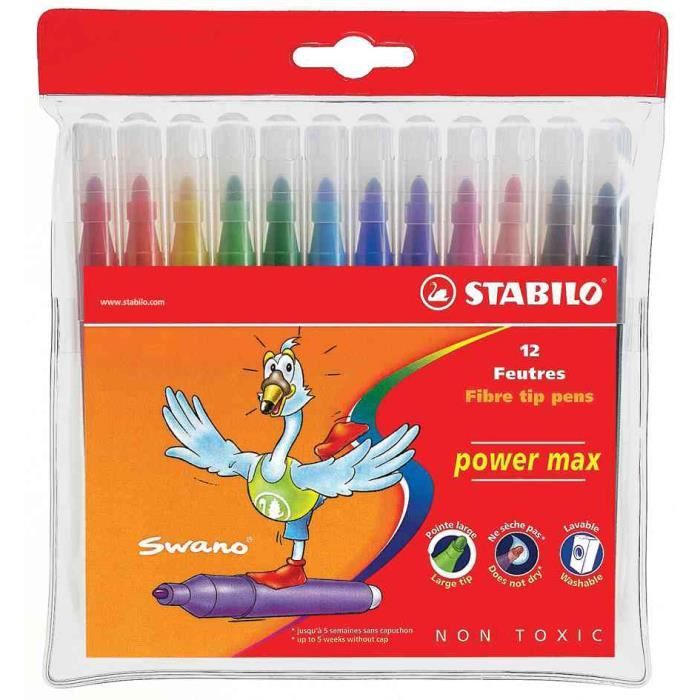 STABILO Pen 68 ARTY - 18 Feutres de coloriage - couleurs assorties Pas Cher La Réunion | Bureau Vallée
