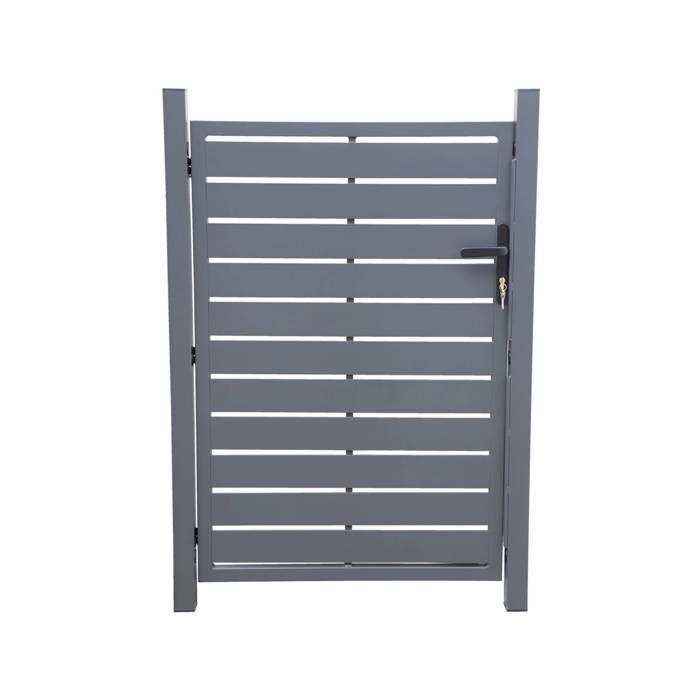 Portillon battant de jardin aluminium avec serrure et poignée PORTILLON ALUMINIUM 100X146CM