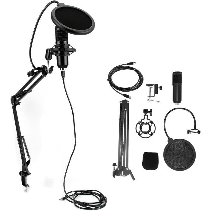 BM-800 Ensemble de microphones à condensateur, console de