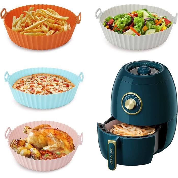 Moules Silicone Pour Air Fryer Lot De 6 - Tailles 8 à 20cm - Résistant à 240°C - Pour Four Et Micro-ondes