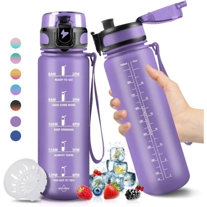 Bouteille D'Eau De Motivation Avec Marqueur De Temps De 946,2 G Avec Paille, Légère, Anti-Fuite Bouteille D'Eau De Motivation Avec Marqueur De Temps De 946,2 G Avec Paille, Légère, Anti-Fuite