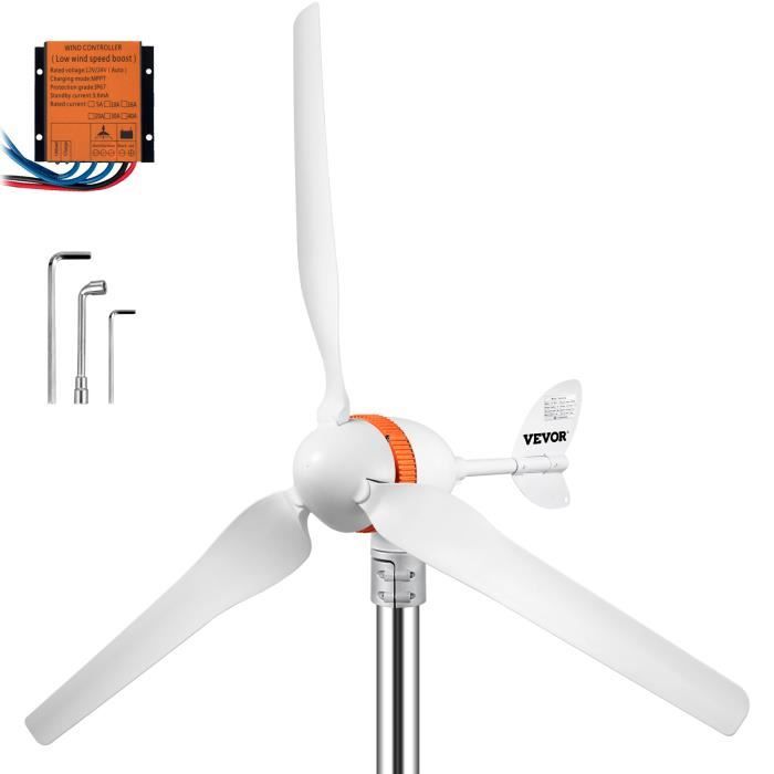 Generateur Eolienne - VEVOR - Kit Générateur Turbine Éolienne Énergie 12 V 400 W Contrôleur MPPT 3 Pales