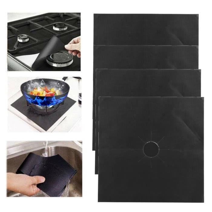 4 Pièces Protecteur De Cuisinière à Gaz Brûleur Couvre Anti-Adhésif Huile Tapis De Cuisine Outil