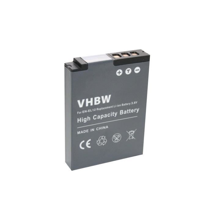 Vhbw Batterie De Rechange Pour Nikon EN-EL12 - 700 MAh - Lithium-ion - Compatible Coolpix AW100, B600, A900...