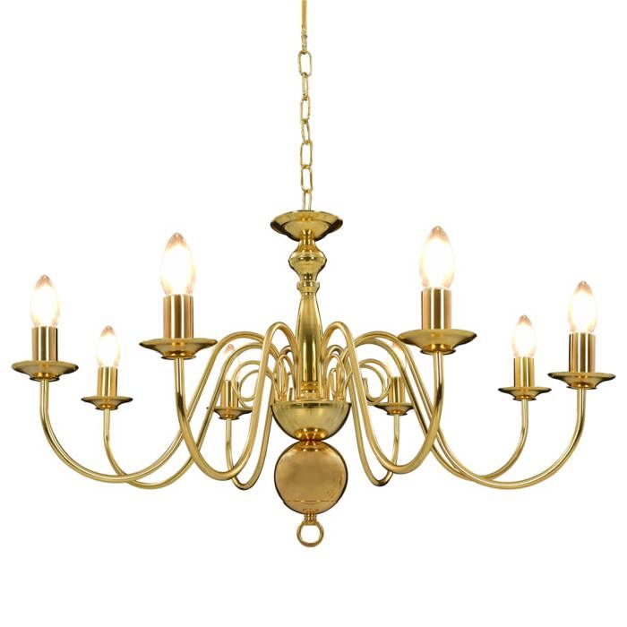 vidaXL Lustre 8 Ampoules Plafonnier Lampe Suspendue Luminaire Eclairage Salon Salle de Séjour Salle à Manger Chambre à 281619