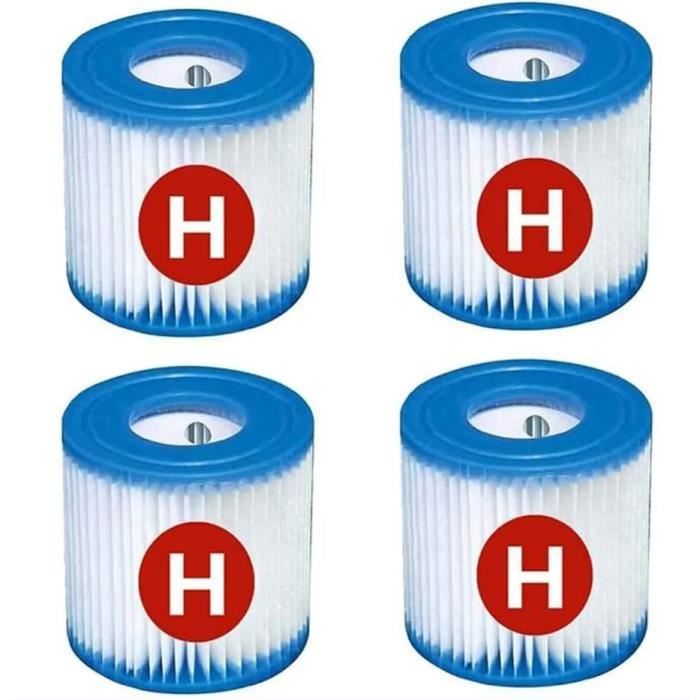 Lot de 4 éponges filtrantes pour piscine Intex Type H