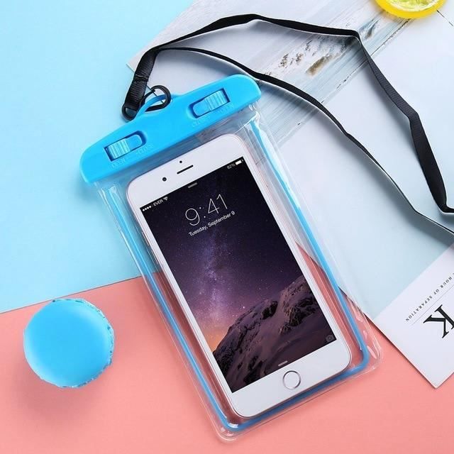 Pochette étanche pour téléphone portable YWEI - modèle Bleu couleur -  Sports aquatiques de plage et natation