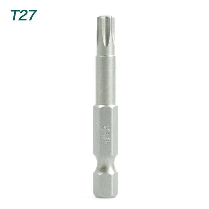 2 Embouts Torx T27 Impact 1/4" Tige Hexagonale Longue - Uxcell - Neuf