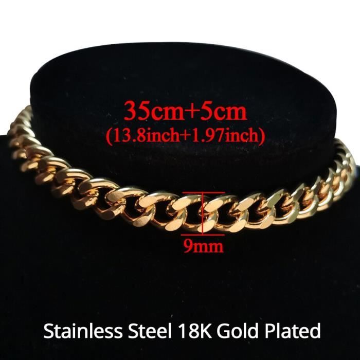 Collier Ras Du Cou Réglable - Acier Inoxydable Doré - Motif Feuille - Neuf Sans Emballage