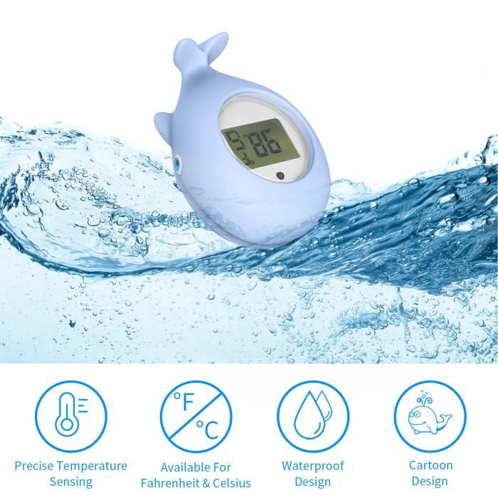 Thermomètre de Bain à Affichage Digital Bleu 112258
