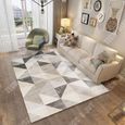 TD® Tapis antidérapant rectangulaire de style géométrique 160 * 230CM pour tapis décoratif de tapis de cuisine de salon de famille-1