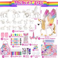 Kit De Peinture Licorne Ballery – Moulage En Plâtre, 7 Licornes, Pinceaux, Peintures, Aimants – Cadeau Créatif Filles 3-12 Ans