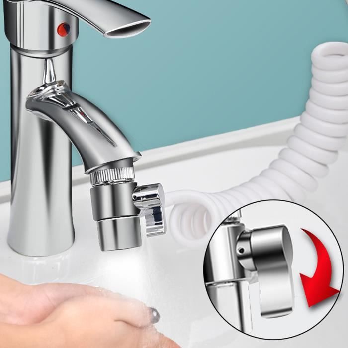 Tête de pulvérisateur de robinet de surpresseur de robinet  anti-éclaboussures rotative à 360 ° mobile - LIVINGbasics