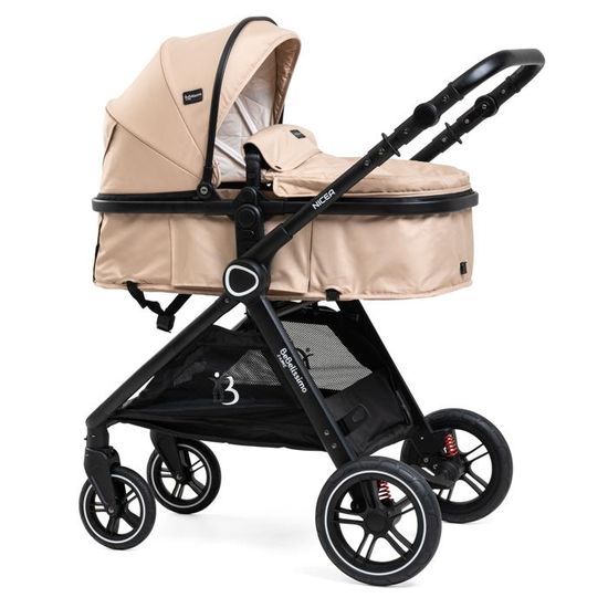 BEBELISSIMO Poussette combinee trio 3 en 1 siege auto 0m nacelle des la naissance jusqu a 22kg Nicea beige Cdiscount Puericulture Eveil bebe