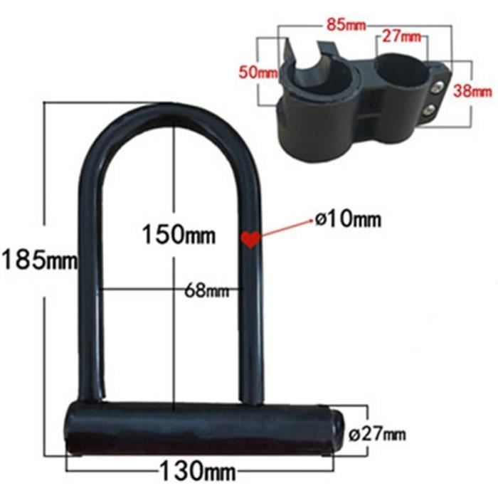 PATIKIL Vélo U Antivol Antivol Vélo Antivol avec 2 Clés 12mm Zinc Alliage Haute-Sécurité Serrure pour Trottinettes Électrique ou Montagne Vélos PATIKIL Vélo U Antivol Antivol Vélo Antivol avec 2 Clés 12mm Zinc Alliage Haute-Sécurité Serrure pour Trottinettes Électrique ou Montagne Vélos