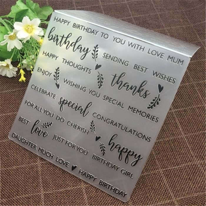 2 Plaques De Gaufrage Scrapbooking – Joyeux Anniversaire Et Mondes – Lot