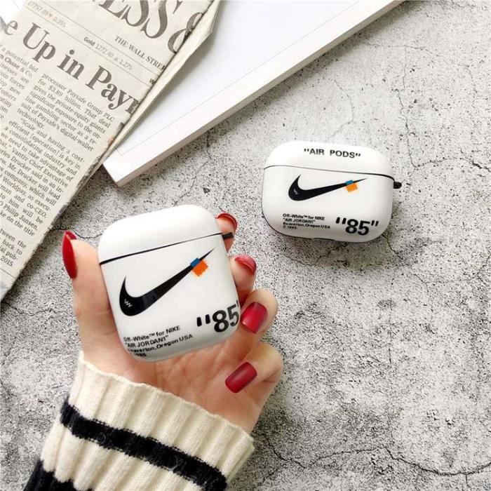 Coque AirPods PRO Nike OFF White Blanc Protection Coque en Rigide PC AntiChoc Compatible Android Apple iPhone AirPods PRO Cdiscount Telephonie