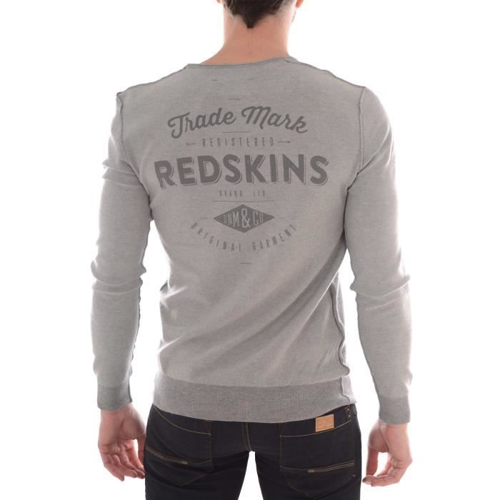 Pull Homme Redskins Gris Cdiscount Pr t Porter