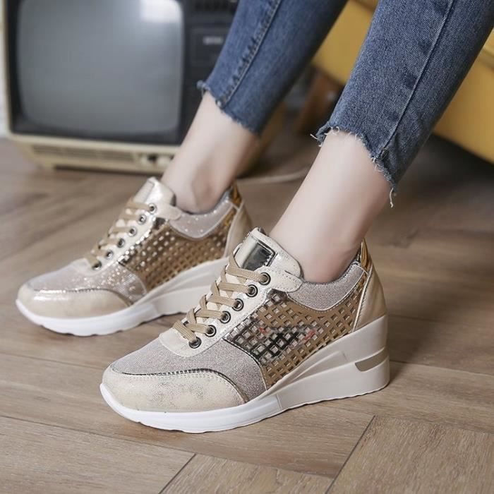 Chaussures sport store compensées femme