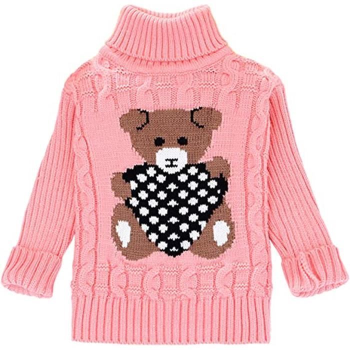 Pull col roule bebe fille online