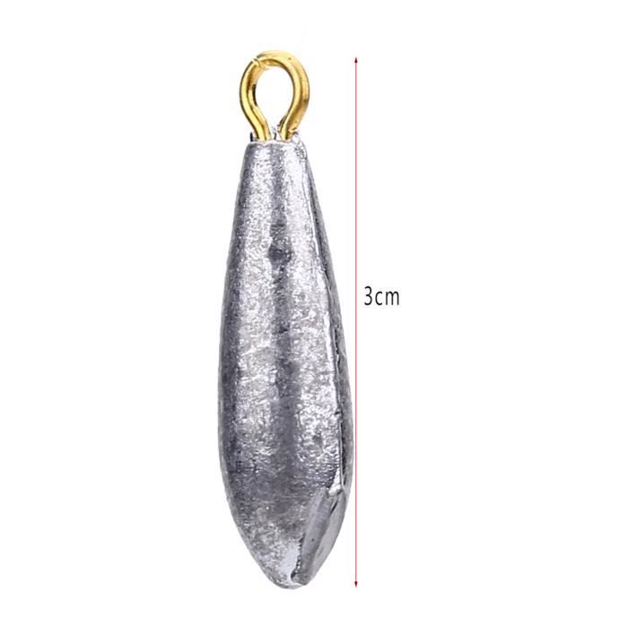 Plombs de pêche à longue queue, poids d'araignée pour eau salée et eau