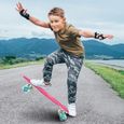 CAROMA Skateboard Complètes, Planche à Roulette avec Plateau en Plastique Renforcé et Roues PU Pour Adulte,Ado,Garçon,Fille, Rose-2