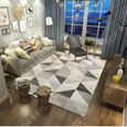TD® Tapis antidérapant rectangulaire de style géométrique 160 * 230CM pour tapis décoratif de tapis de cuisine de salon de famille-2