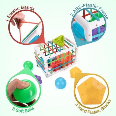 Zyntora - Cube à Formes Pour Bébé 1-3 Ans | Jouet Sensoriel éducatif | Motricité Fine & Coordination - 9