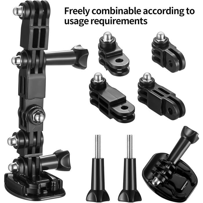 Support Guidon Universel Pour GoPro Hero 4/5/6 - Vélo Moto - Pince Alu Noire