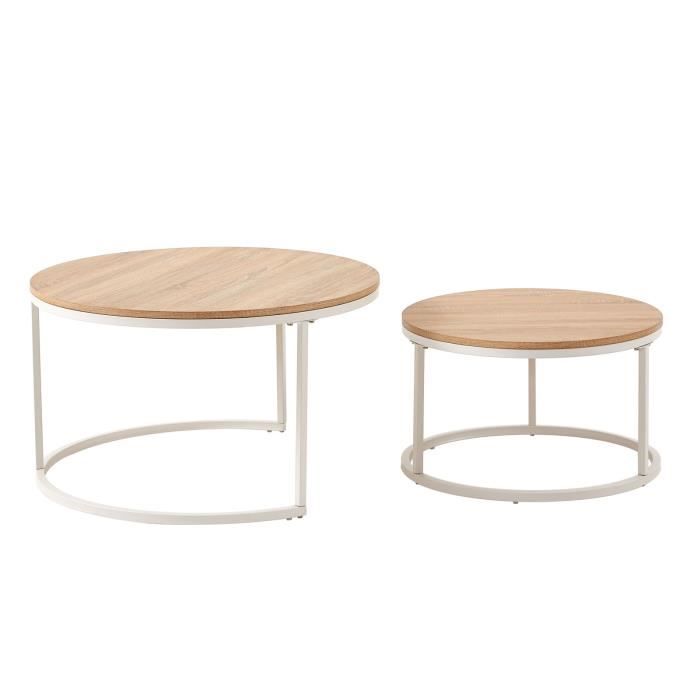 Tables Basses Gigognes - Set De 2, Fbt42-hg