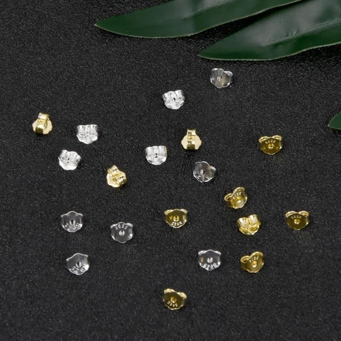 Fermoirs De Boucles D'Oreilles Argent 925 - Lot De 2 Paires, Hypoallergénique, Plat Et Sécurisé