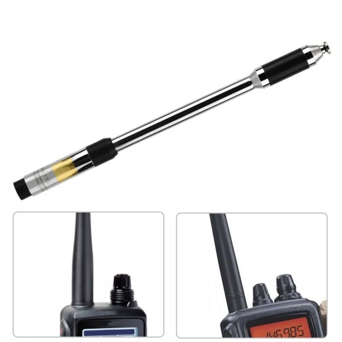 Antenne Pliable Double Bande VHF/UHF Pour Talkies-walkies Baofeng UV-5R, UV-82 Et Modèles Compatibles