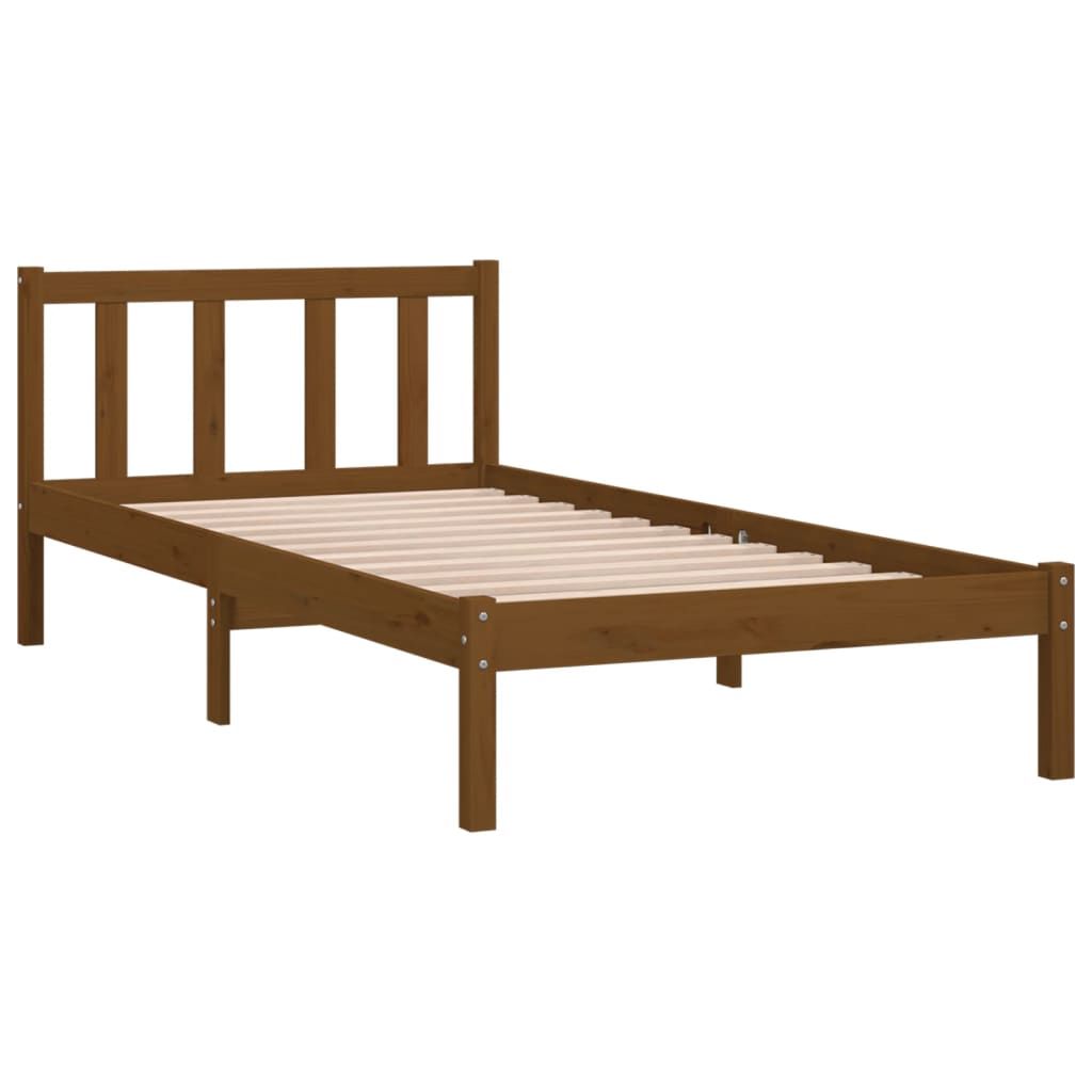 VidaXL Cadre De Lit Sommier à Lattes 180x200 Cm Bois De Pin Massif - Lit Double Robuste