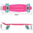 CAROMA Skateboard Complètes, Planche à Roulette avec Plateau en Plastique Renforcé et Roues PU Pour Adulte,Ado,Garçon,Fille, Rose-3
