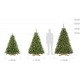 FairyTrees Sapin De Noël Artificiel 180cm Épicéa Naturel - Arbre Avec Support Bois Et Tronc Vert - Fabriqué En UE