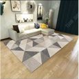 TD® Tapis antidérapant rectangulaire de style géométrique 160 * 230CM pour tapis décoratif de tapis de cuisine de salon de famille-3