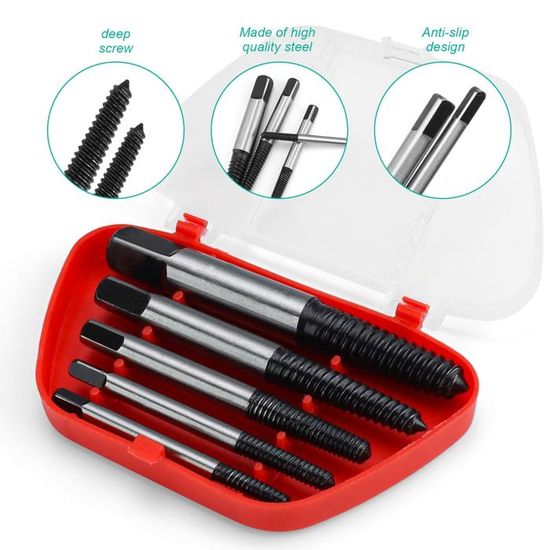 Kit Extracteur De Vis 16 Pièces - Pour écrous Et Vis Endommagés, Rouillés Ou Bloqués - Acier Au Molybdène - Boîte De Rangement - 2