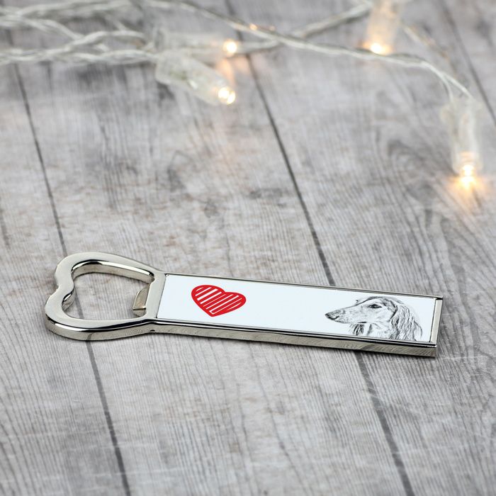 Lévrier persan, Saluki I décapsuleur avec un chien, ouvre-frigo