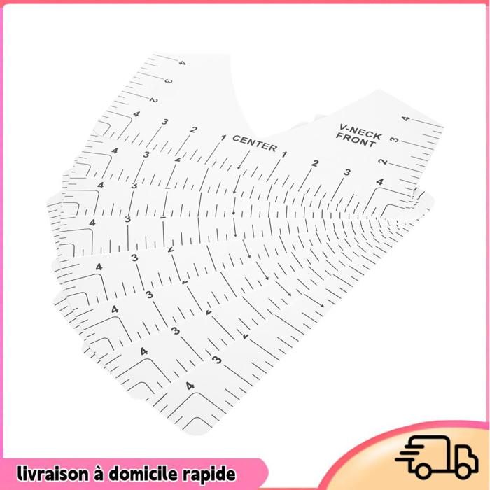 Kit 8 Guides De Règle Pour T-Shirts + Ruban Mesure 150cm - Alignement Parfait Pour Impression DIY - Adultes Et Enfants