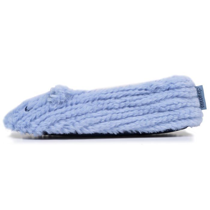 Chaussons Ballerines Isotoner Femme - Semelle Mémoire De Forme Ultra-souple, Velours, Lavable Machine, Taille 37/38